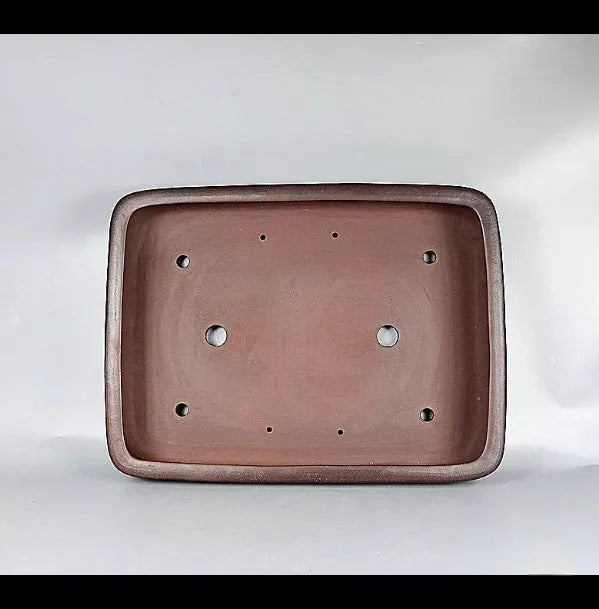Handmade rectangular antique purple clay flower pot measuring 60x44x13cm