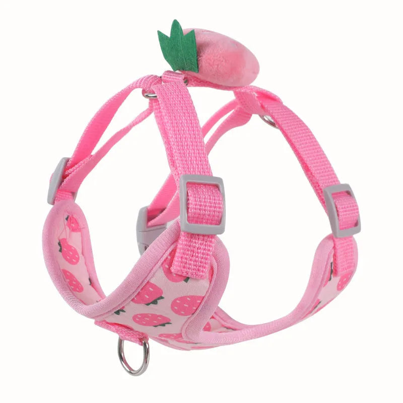 Reflective chest strap vest-style small dog walking lead in avocado green colour