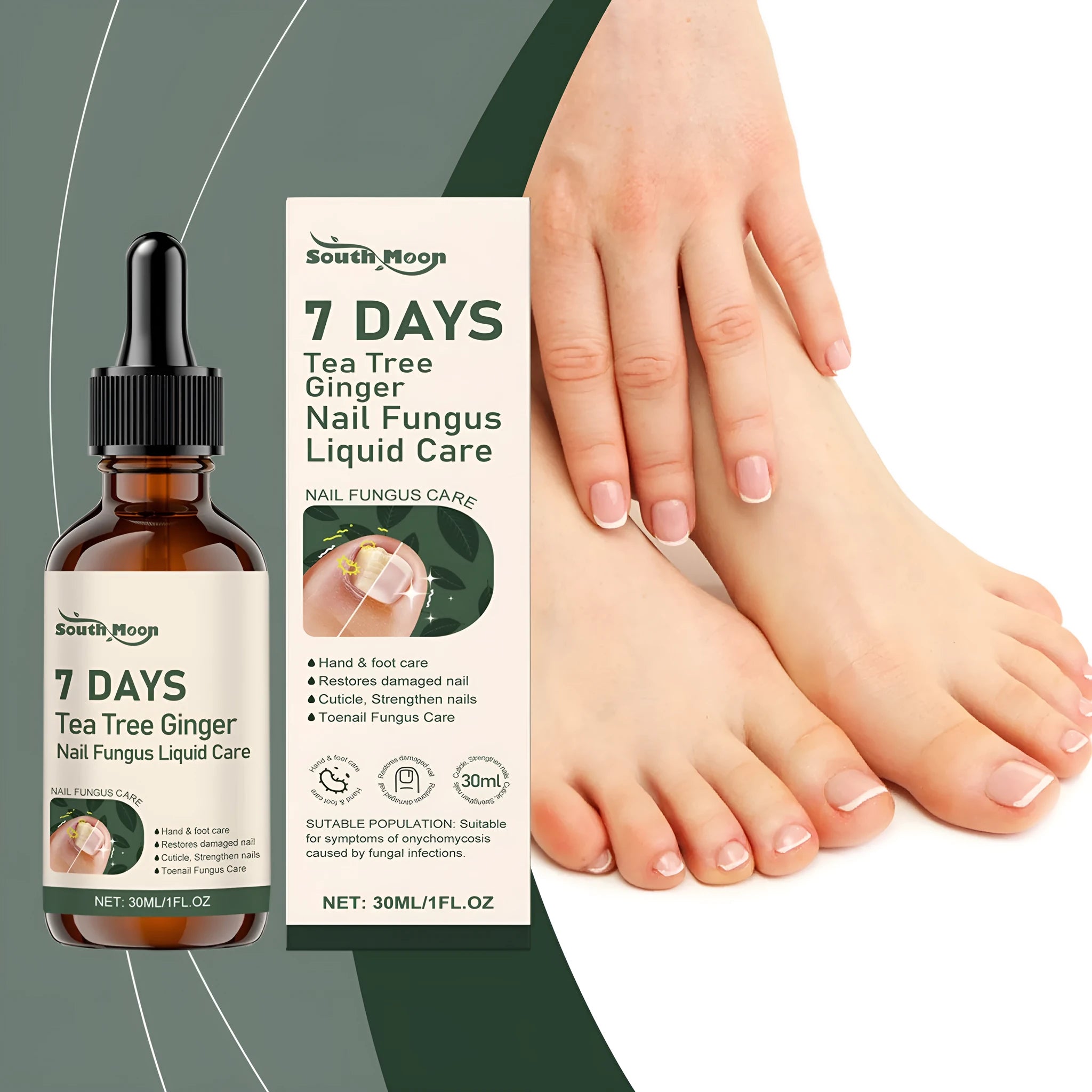 30ml nail care solution bottle with mild brightening and nourishing formula for daily nail appearance improvement