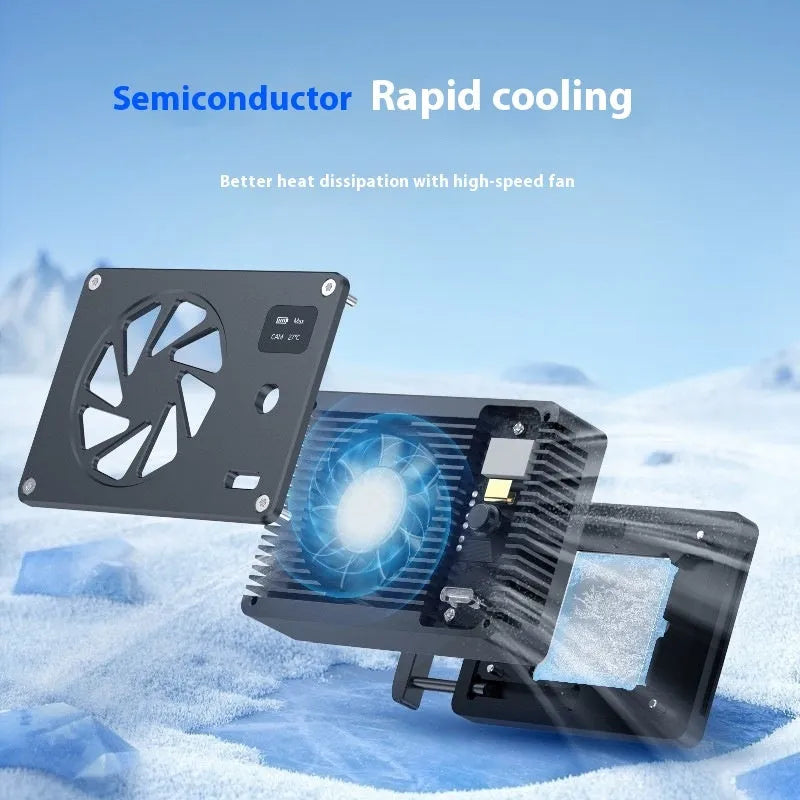 Black aluminium PC cooling radiator fan with power cable for computer cooling systems