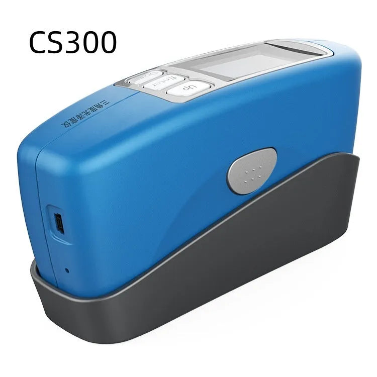 Ceramic brightness stone portable glossiness tester showing measurement angles and aperture specifications