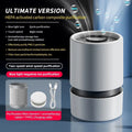 White desktop air purifier with simple design for small room formaldehyde and odour removal