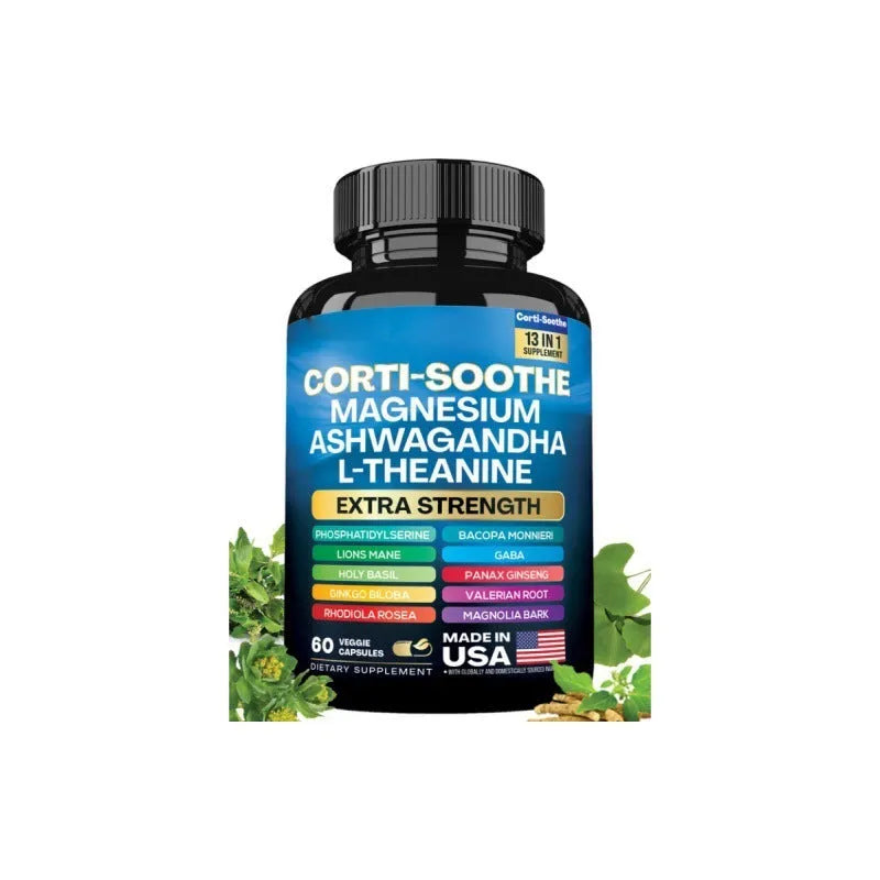 Bottle of South African Drunken Eggplant Magnesium Capsules containing 60 dietary supplement capsules