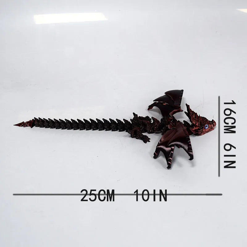3D printed PLA dragon wings decoration toy in multiple colour options
