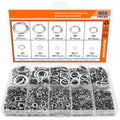 304 stainless steel spring lock washer combination box containing 900 pieces with sizes from 2mm to 12mm inner diameter