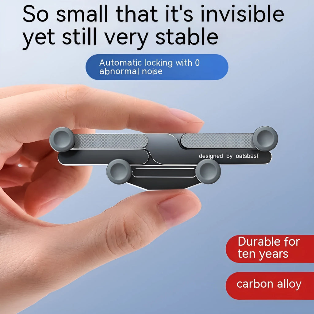 Aluminium alloy car phone mounting bracket for dashboard or air vent installation