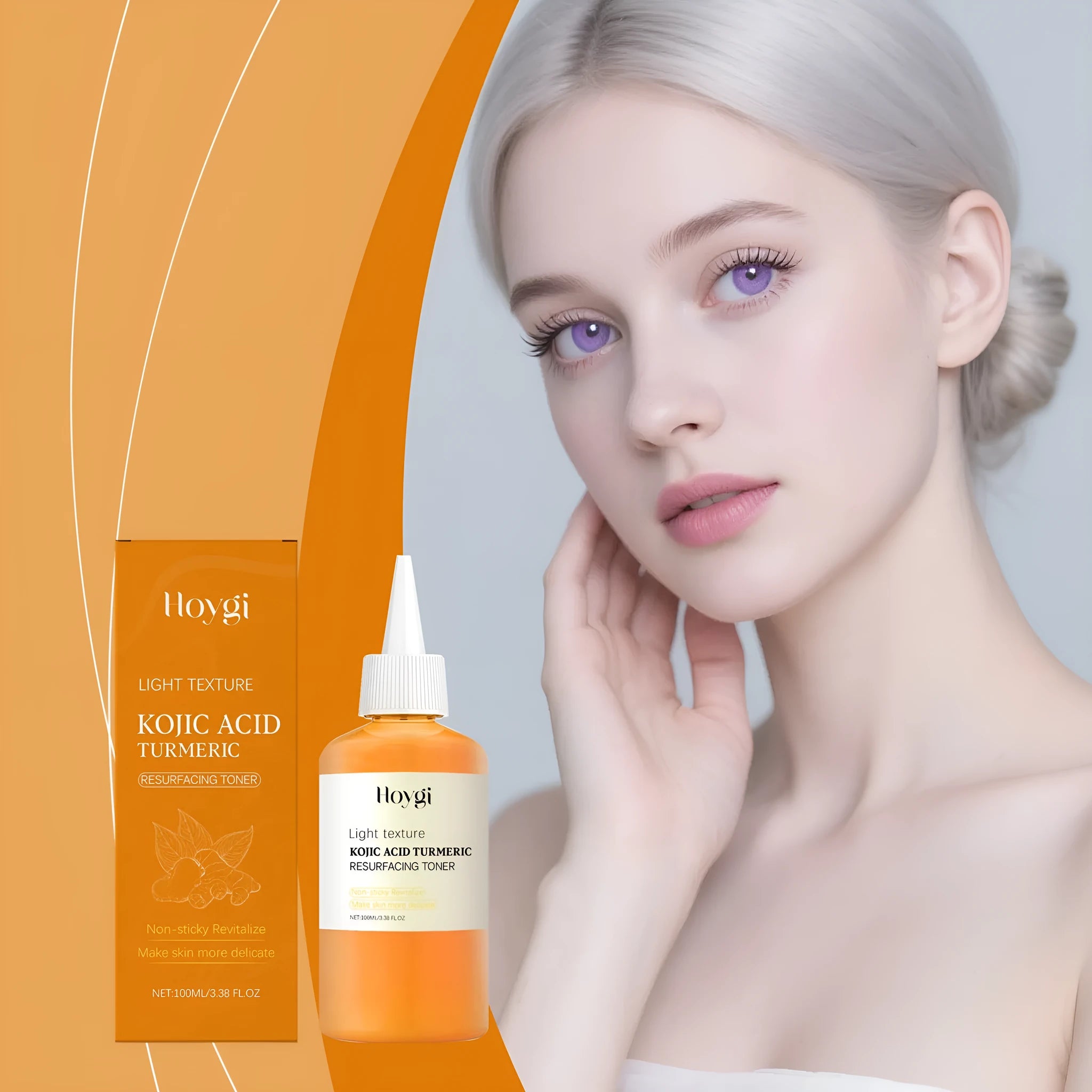 Turmeric Moisturising Water bottle, 100ml, for non-oily daily facial care.
