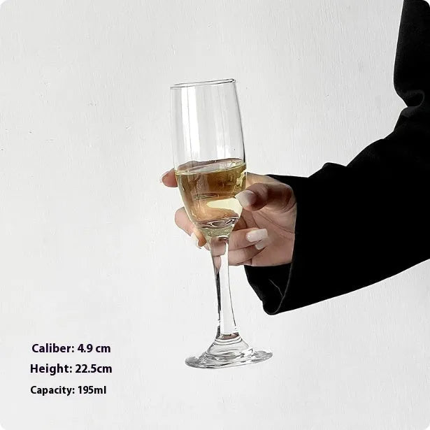 Champagne glasses goblet set with crystal designs including straight tulip waist bevel and flute styles