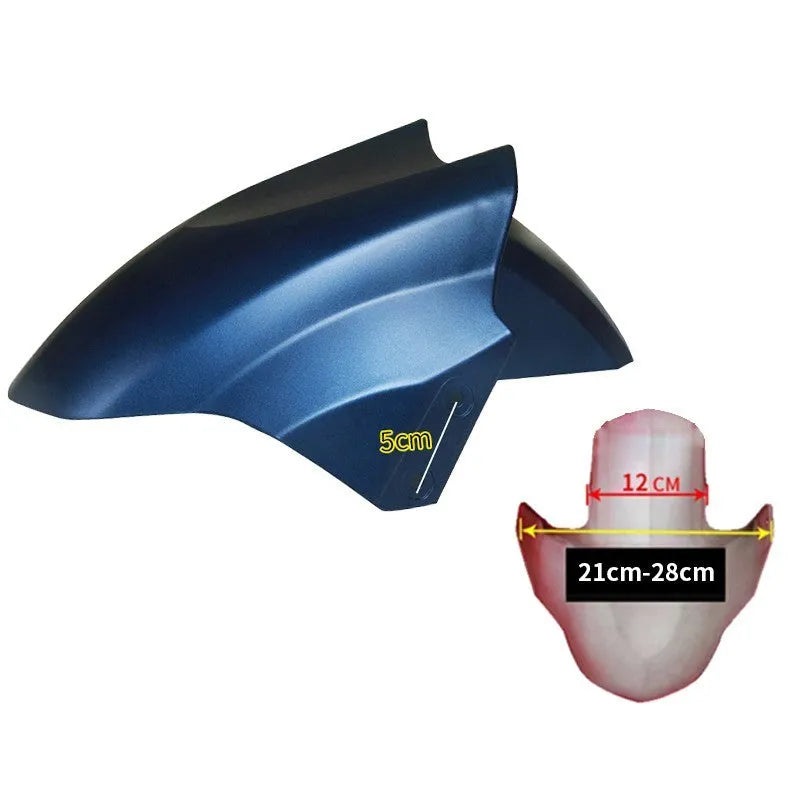 ABS plastic front wheel fender for an electric car, shown in a choice of colours including red, white, and black.