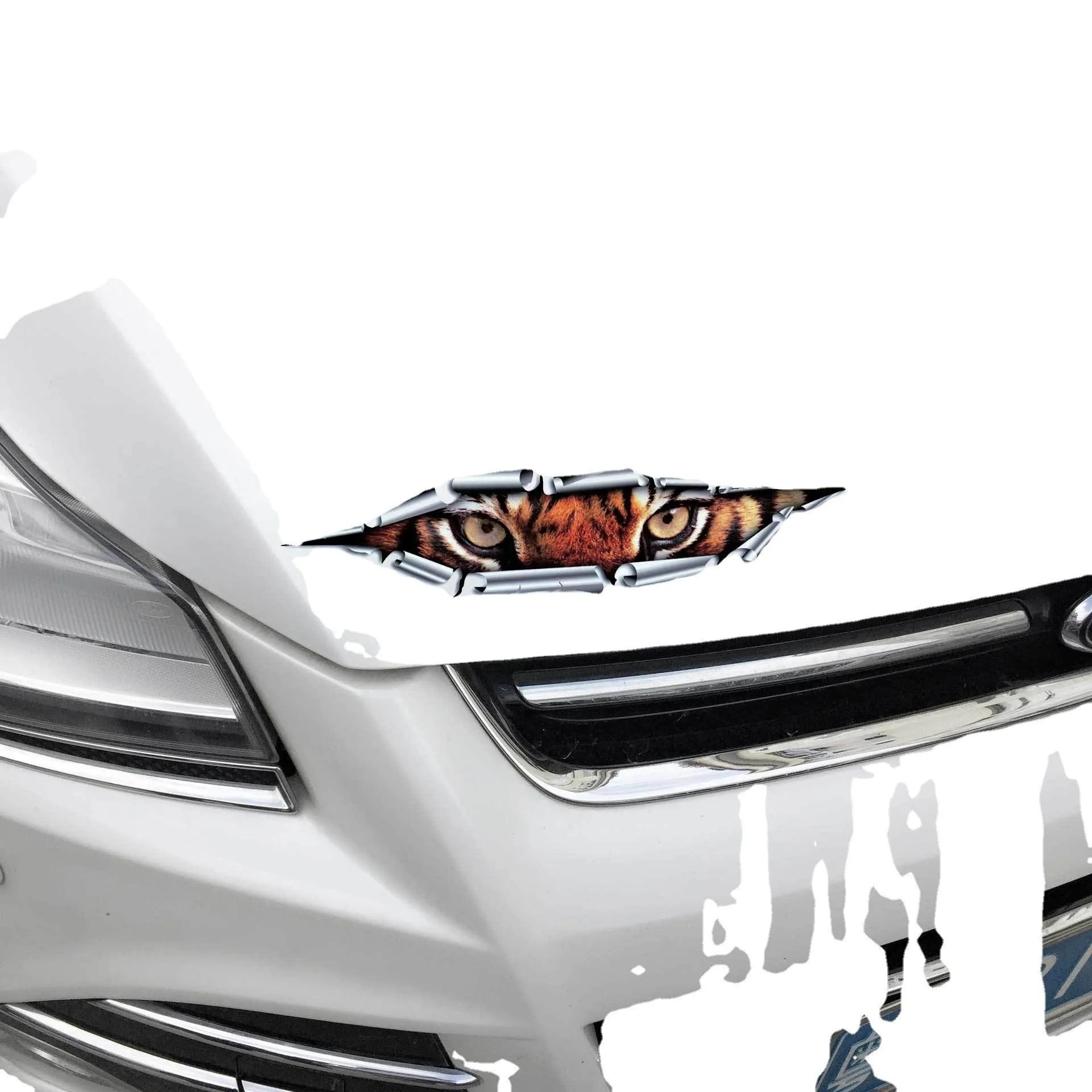 3D Tiger Eye and Eagle Eye car bumper sticker with transparent PVC adhesive material