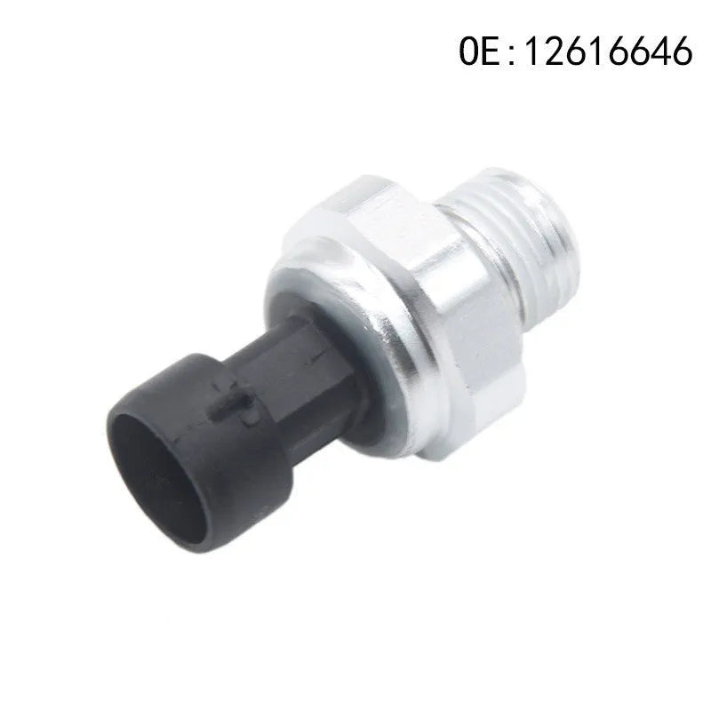 Silver-coloured metal automotive fuel pressure sensor for models 12616646 12677836 D1846A.
