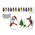 Christmas elk cartoon design magnetic car sticker with reflective threads in RFM025 colour