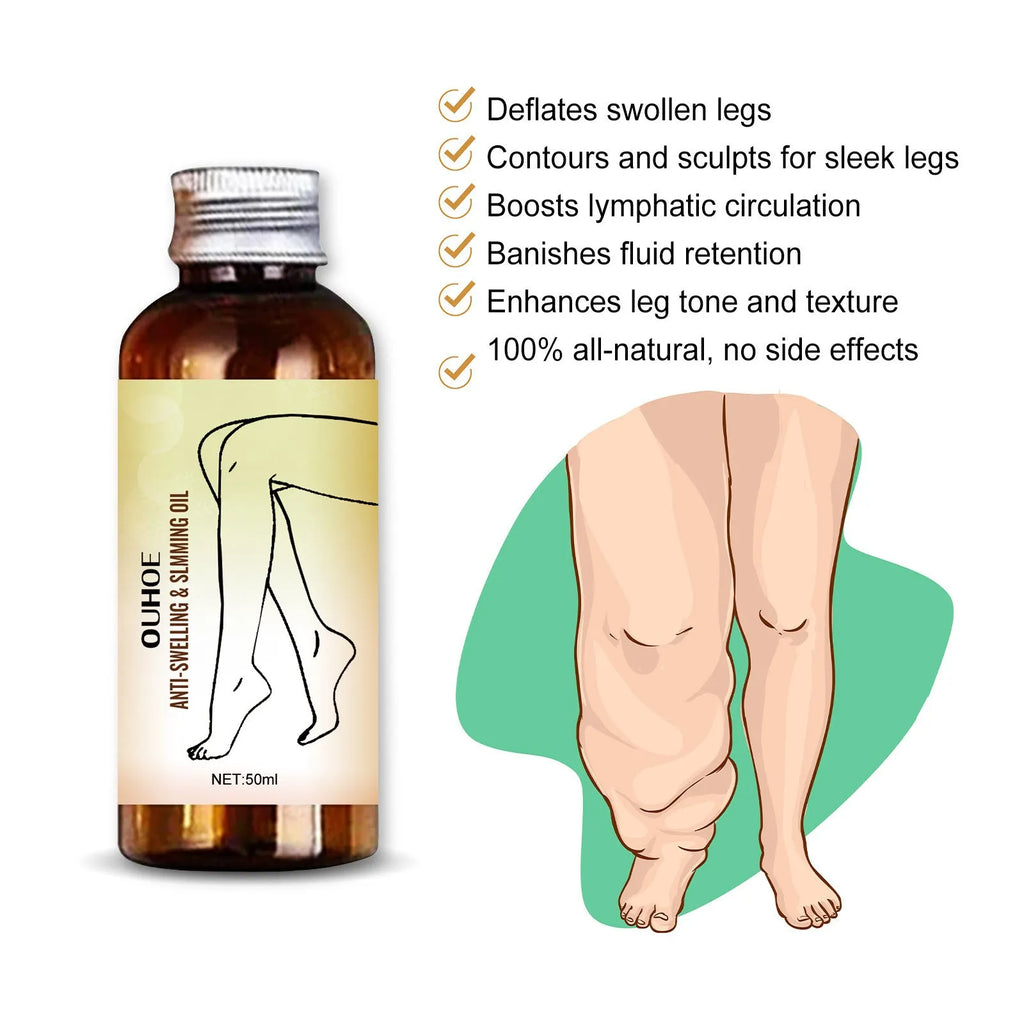 50ml bottle of moisturising body oil with cassia seed, capsaicin and ginger extracts