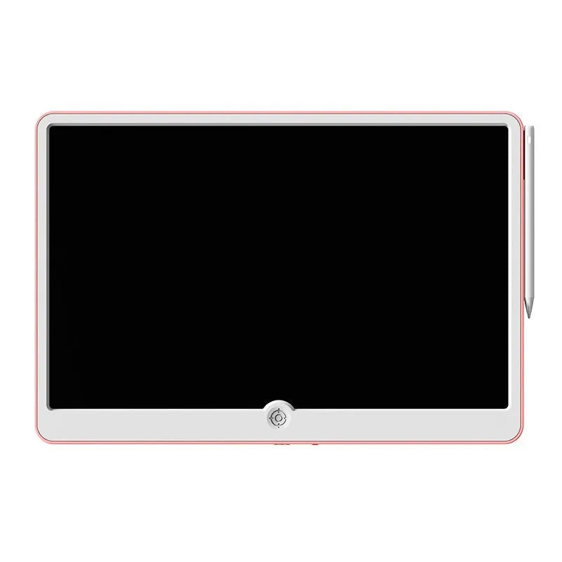 19-inch rechargeable LCD drawing board for children in blue and white colour scheme with stylus.