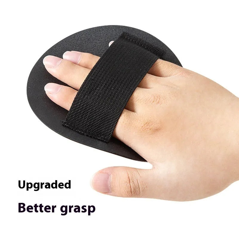 Round cake shaped rubber finger bath massager for women in lace or strap style options