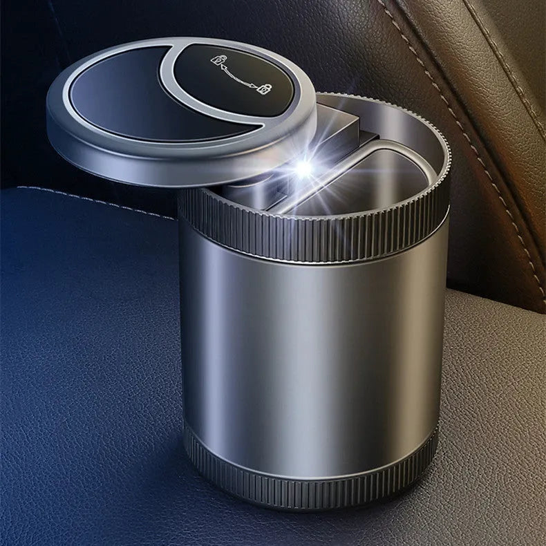 Automatic sensing vehicle ashtray with USB connection in four colour options