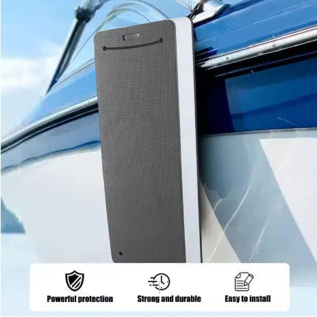 Thickened blue EVA boat fender for marine anti-collision protection.