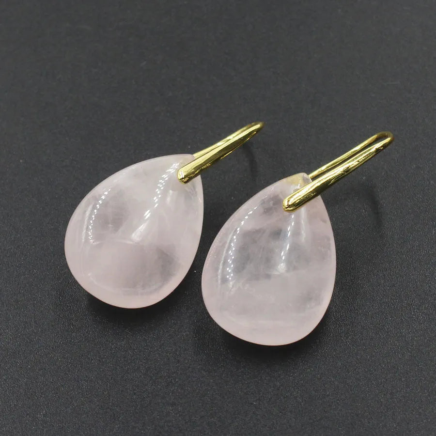 Crystal geometric water drop earrings in multiple colour options with electroplated finish