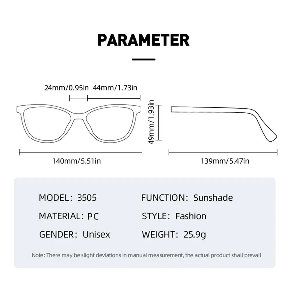 Round rim simple sunglasses in various colour options including bright black and transparent frames