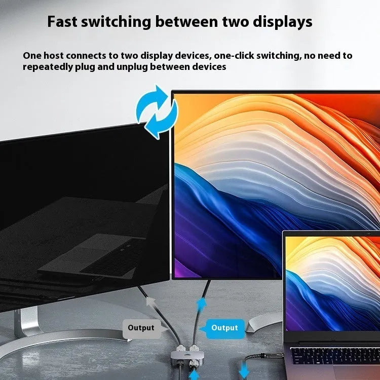 Gray alloy cable separator for HD computer audio and video two-way television conversion