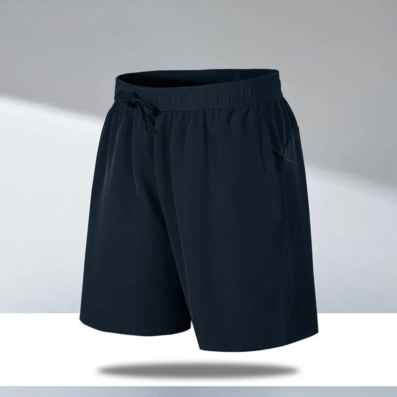 Men's loose fit quick-drying polyester beach shorts with micro-elastic waistband