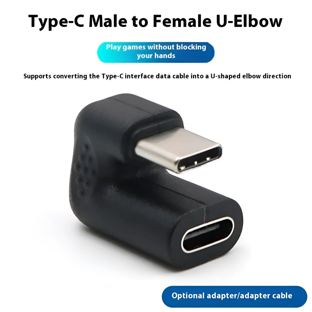 Plastic male to female adapter extension cable with U-bend design for mobile device charging