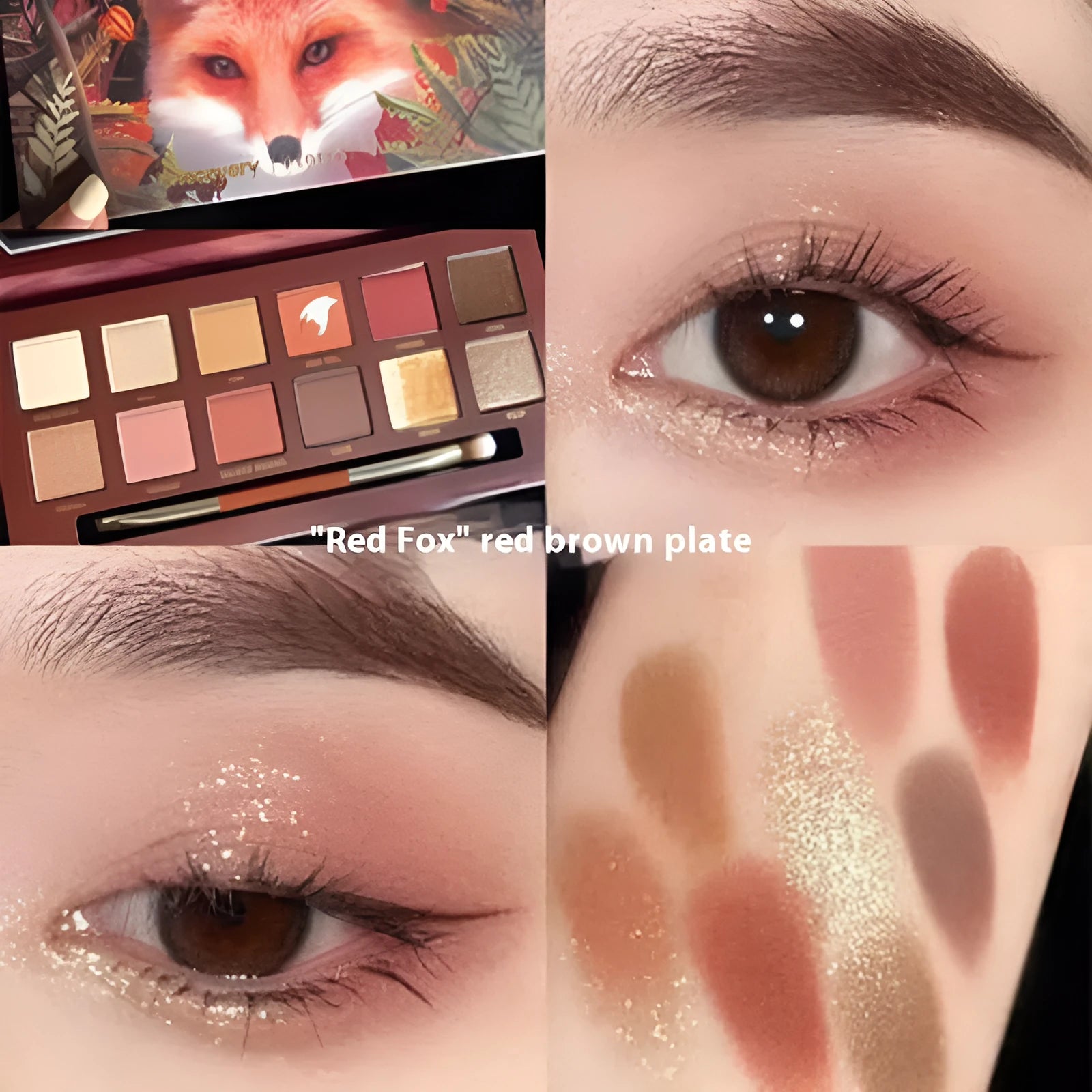 Animal themed twelve-color eye shadow palette with universal skin type design