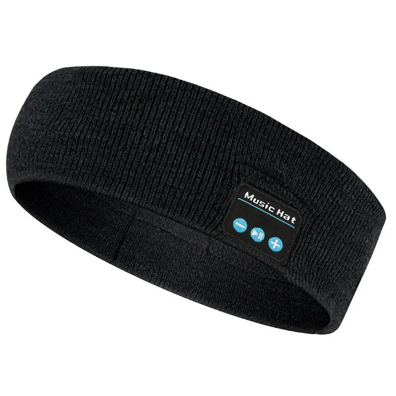 Bluetooth sports headband with integrated wireless earphones and removable washable cover