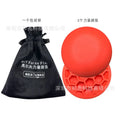 Orange golf training mat with natural rubber construction for centre of gravity swing practice