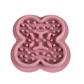 Silicone pet licking mat with textured surface for slow feeding cats and dogs