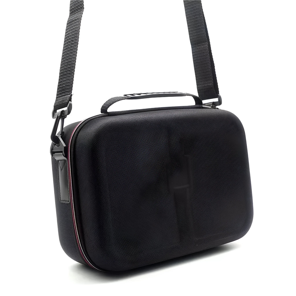 Black EVA hard shell game console storage bag for accessories organisation