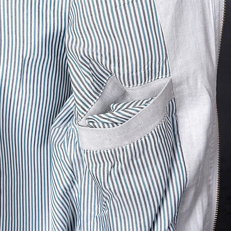 Men's thin cotton linen jacket in heather grey, grass green, and blue colours with regular cut