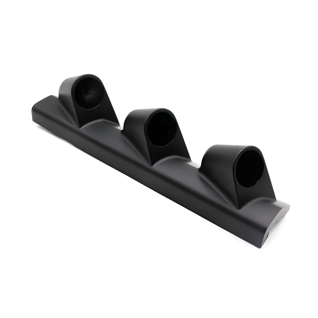 Black ABS car instrument stand with three-hole right drive mounting for 52mm gauges