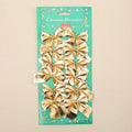 Red gold silver polyester Christmas tree ornament decoration bow measuring 5 cm