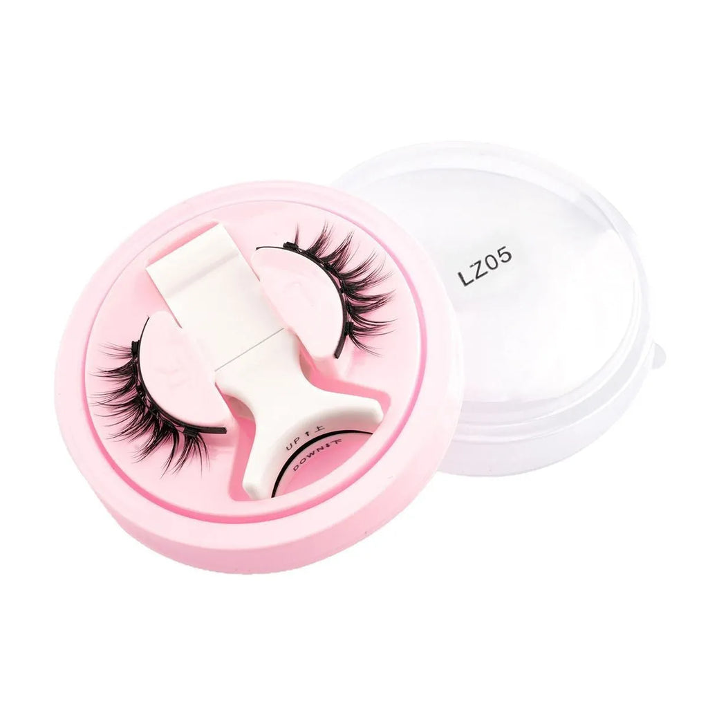 Reusable waterproof false eyelashes with natural thick style and glue-free strip