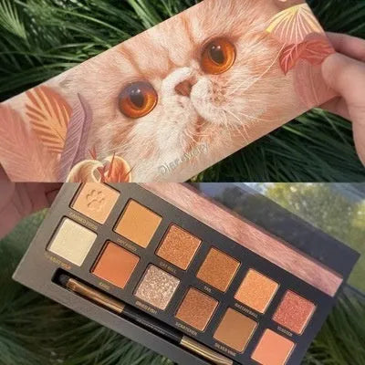 Animal themed twelve-color eye shadow palette with universal skin type design