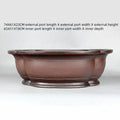 Handmade antique crabapple shaped purple clay flowerpot measuring 74cm long