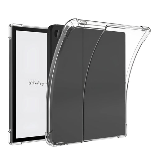 Transparent airbag protective phone case for 7-inch Xiaomi devices showing shockproof TPU construction