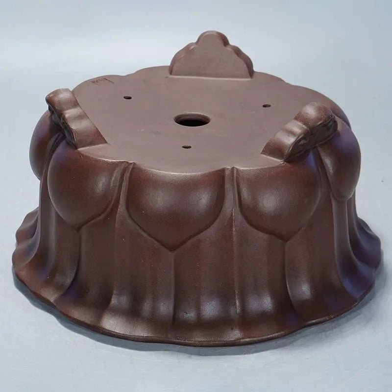 Purple sand ceramic succulent flower pot petal basin design 37x37x20cm classical Chinese style