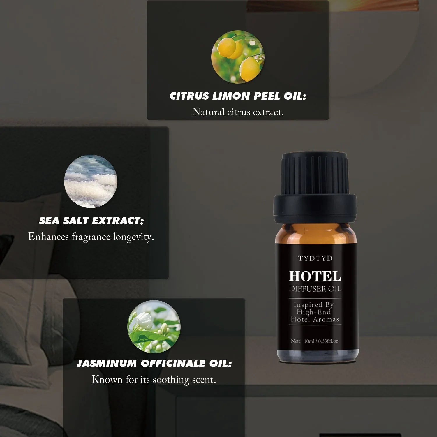 10ml natural plant fragrance essential oil bottle for aromatherapy diffusion and personal use