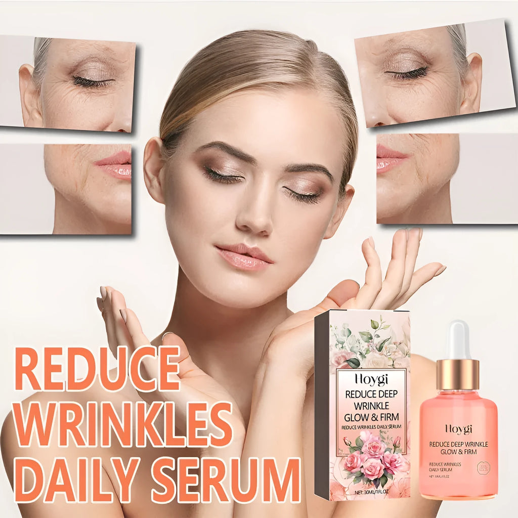 Rose essential oil facial serum in 30ml glass dropper bottle for skincare