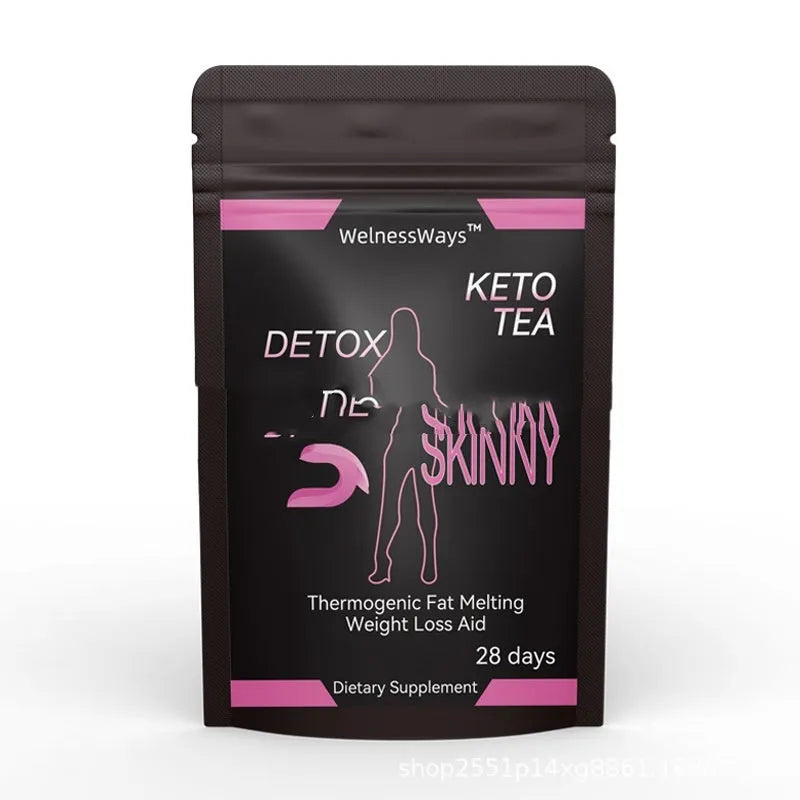 28 day slim flat tummy tea programme with multiple herbal detox tea blends