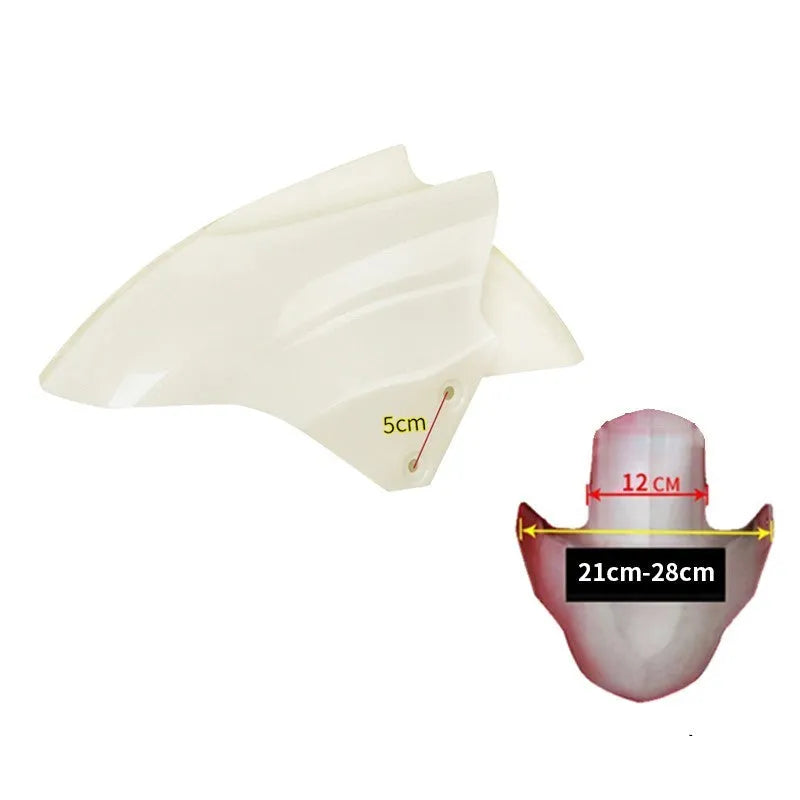 ABS plastic front wheel fender for an electric car, shown in a choice of colours including red, white, and black.