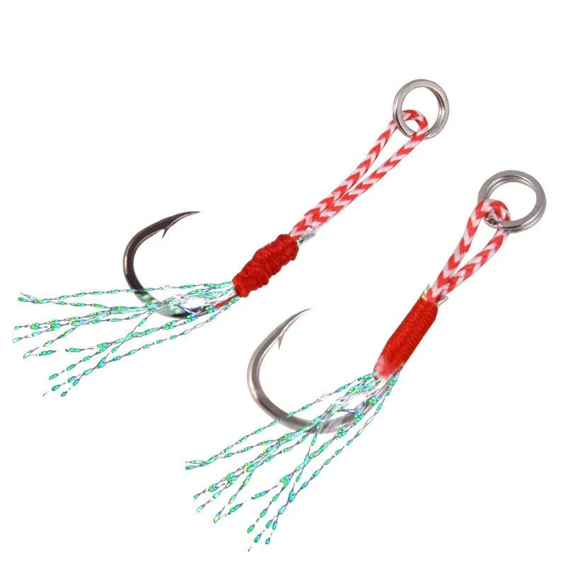 Single bright wire iron plate fishhook for sea fishing lure binding available in sizes No 9 to No 14