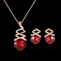 Alloy bridal jewellery set with diamond processed necklace and matching earrings