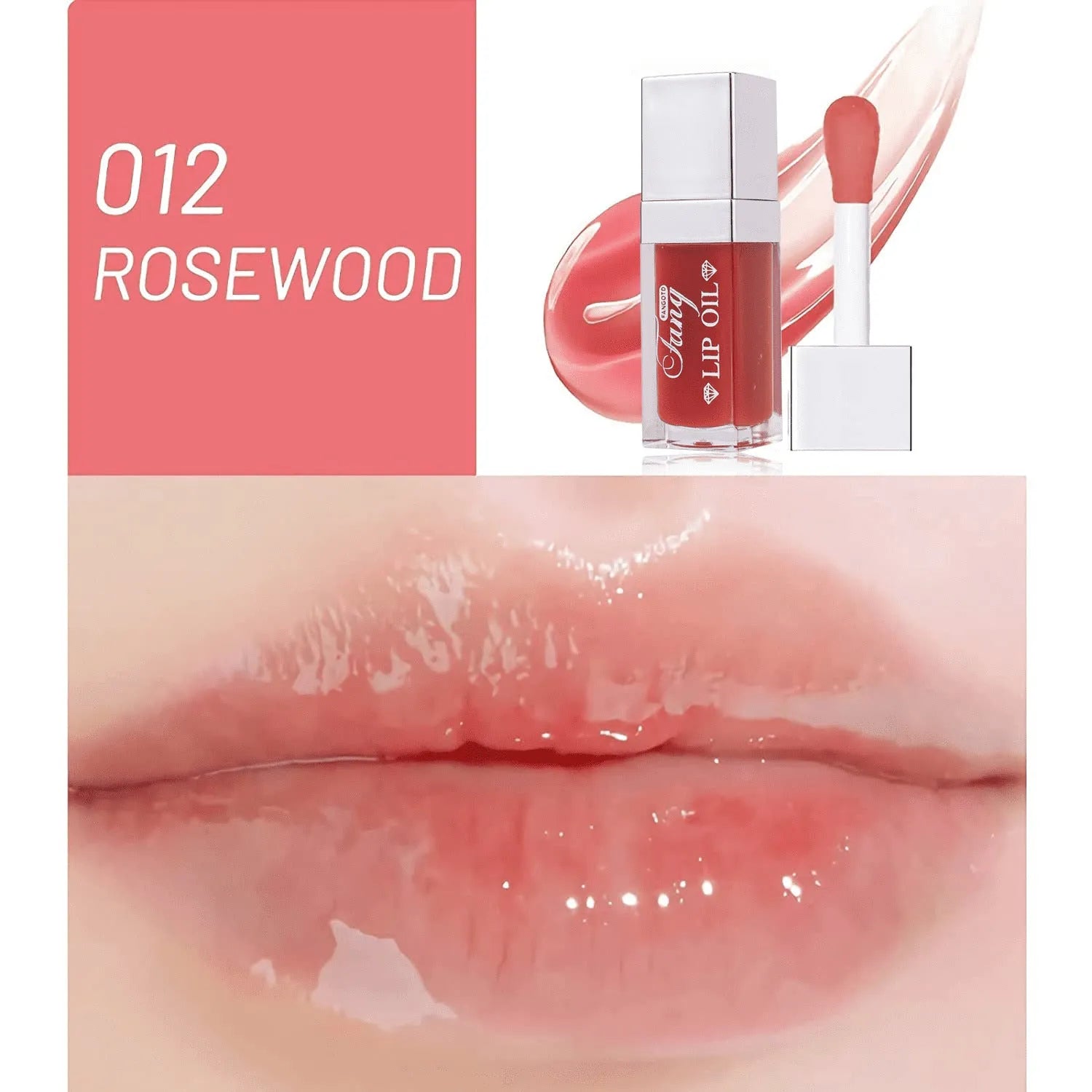 Five colourful tubes of mint-flavoured moisturising lip gloss with repairing formula