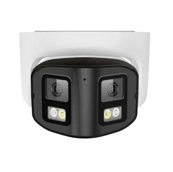 4MP dual-lens IP CCTV camera with safety belt mount and compact housing