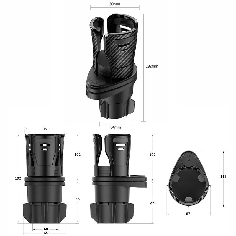 Carbon fibre matte finish car cup holder modification accessory made from ABS plastic