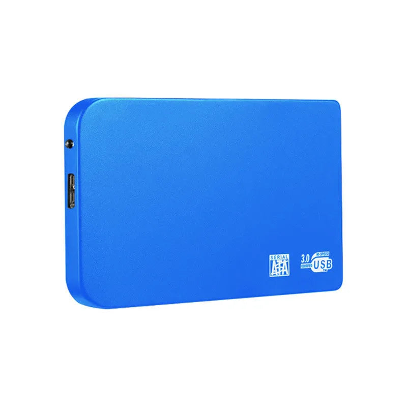 USB 3.0 portable solid state hard disk with metal shell in black, blue, red, and silver colour options