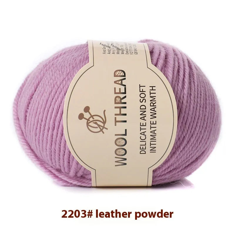 Roll of woolen hand knitting yarn for baby garments in various colours